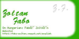 zoltan fabo business card